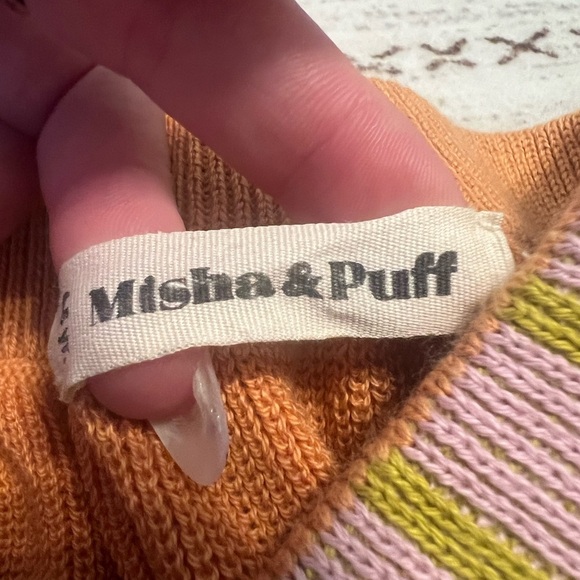 Misha and Puff orange knit pima cotton youth skirt girls size 4/5 years - Picture 3 of 5